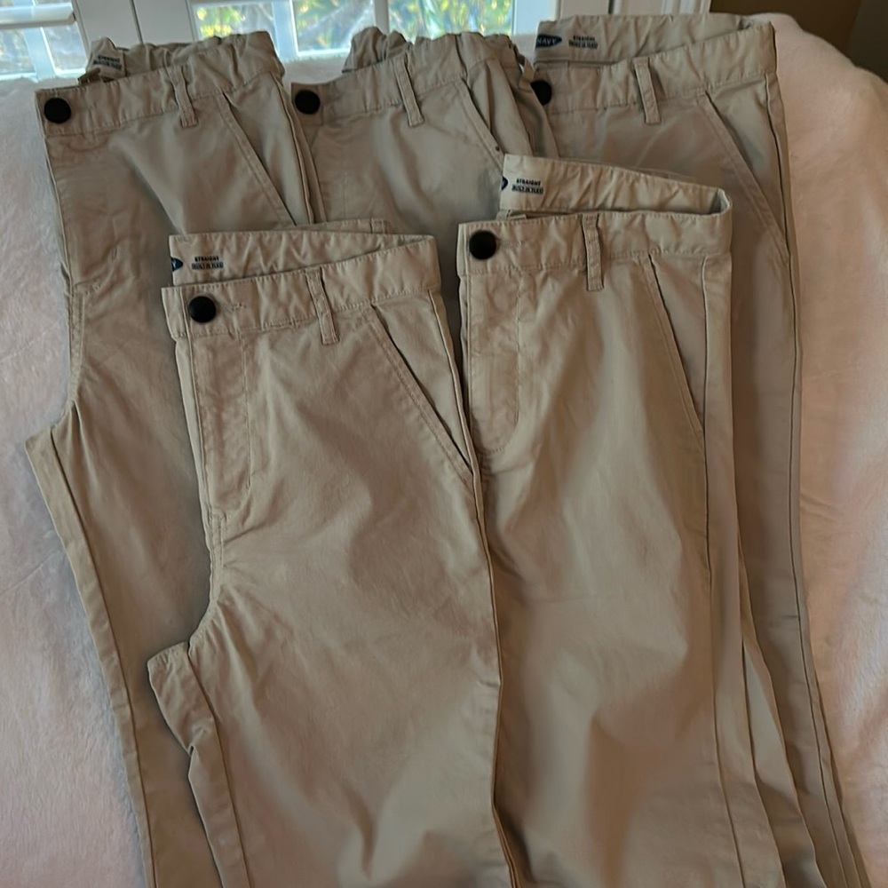 5 pair Old Navy khaki pants 14 slim